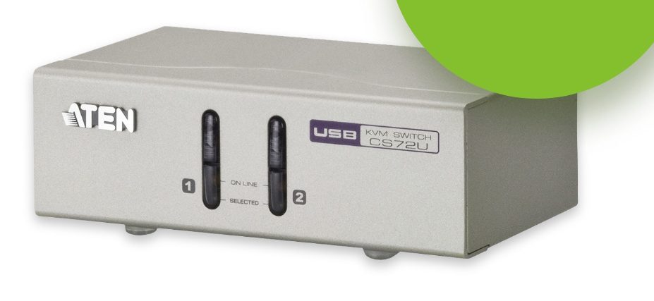 ATEN 2埠 USB KVM多電腦切換器 – 支援喇叭&麥克風 (CS72U)