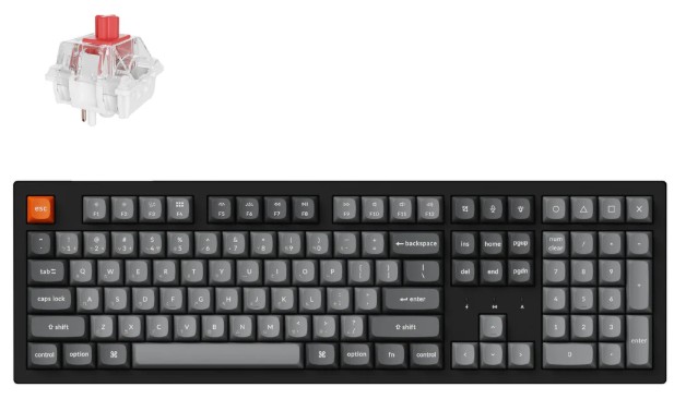KeychronK10 Max 三模無線機械鍵盤-經典黑-注音版本(RGB背光 熱插拔)
